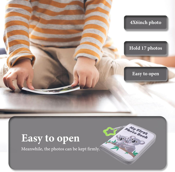 TOYANDONA Baby-Fotobuch Aus Weichem Stoff Baby-Fotoalbum Cartoon-Koala Erstes Jahr Baby-Foto-Erinner
