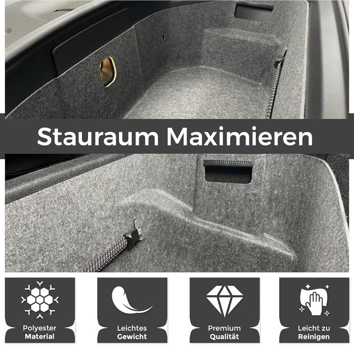 VLOX Tesla Model Y Juniper Kofferraum- & Frunk Organizer Aufbewahrungsbox Set – Passgenau für Model
