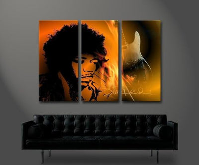 islandburner Bild Bilder auf Leinwand Hendrix Jimmy XXL Poster Leinwandbild Wandbild Art up Your Lif