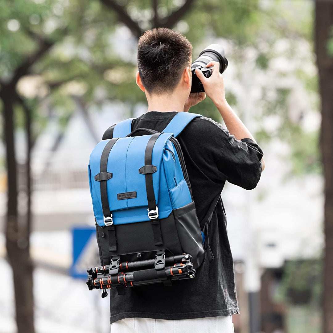 K&F CONCEPT Kamerarucksäcke 20L, Grosse Camera Backpack 15,6 Zoll Laptopfach, Spritzwassergeschutzt