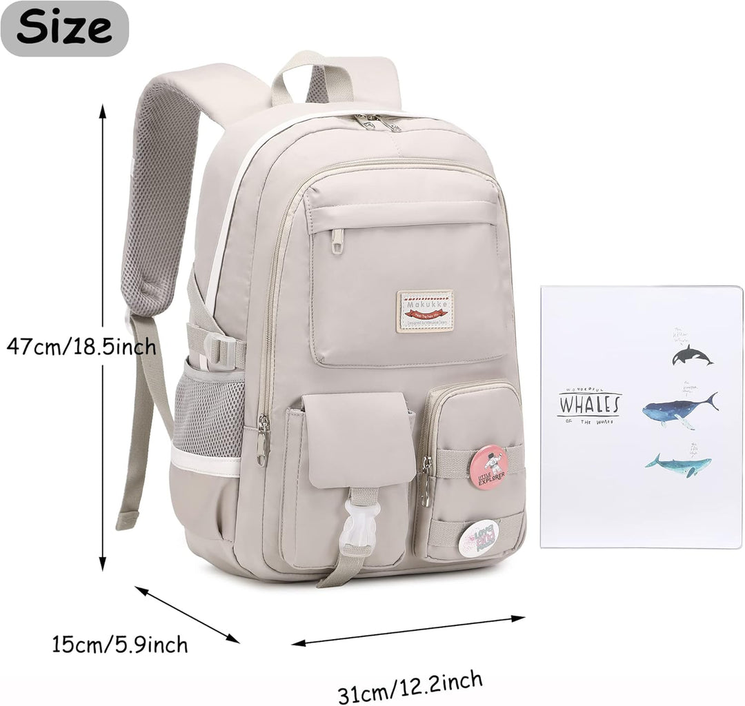 Rucksack Damen - Schulrucksack Mädchen Teenager, Cute Anime Bookbag Frauen Casual Daypack Anti-Theft