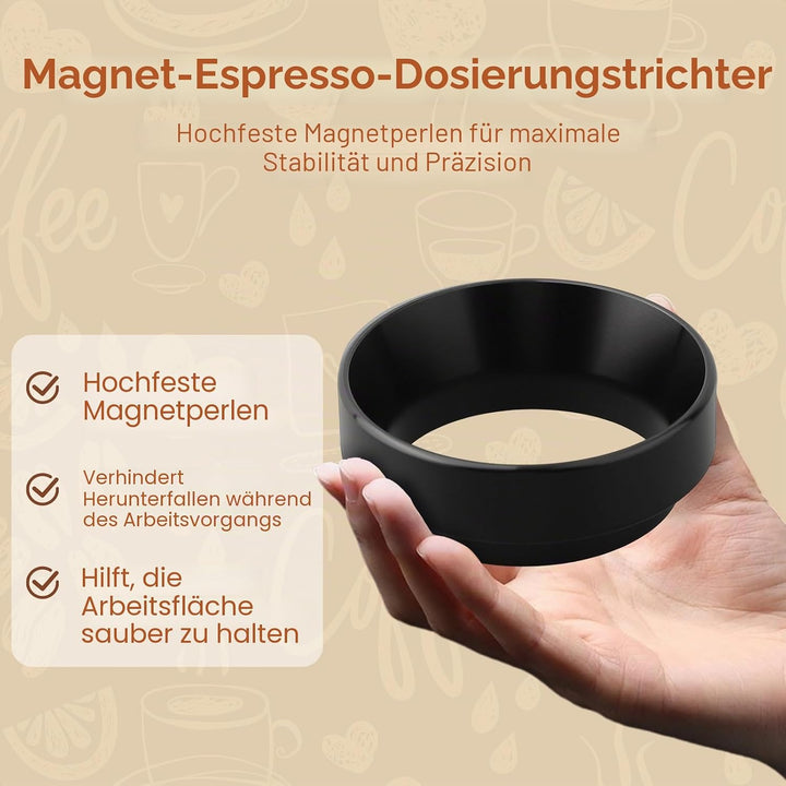 49 mm magnetischer Dosiertrichter Espressokocher Dosierring Trichter verstellbares kontinuierliches