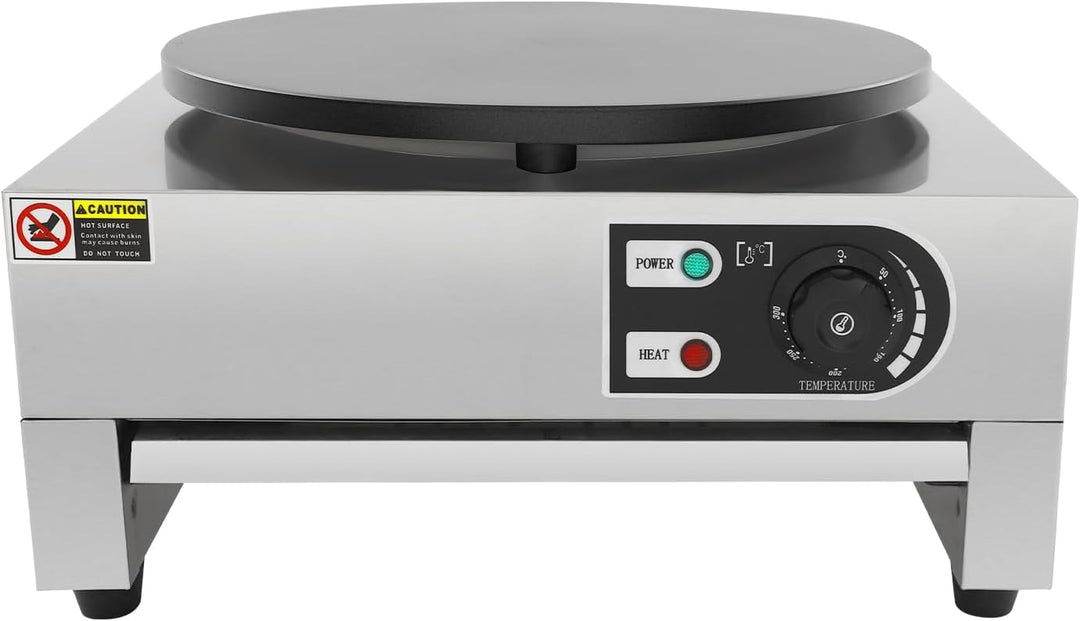 40cm Crepes Maker, Professional Crepesgerät mit Holzverteiler, Elektro Crepes Maker und Pfannkuchenm