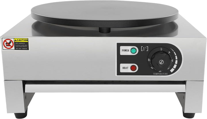 40cm Crepes Maker, Professional Crepesgerät mit Holzverteiler, Elektro Crepes Maker und Pfannkuchenm