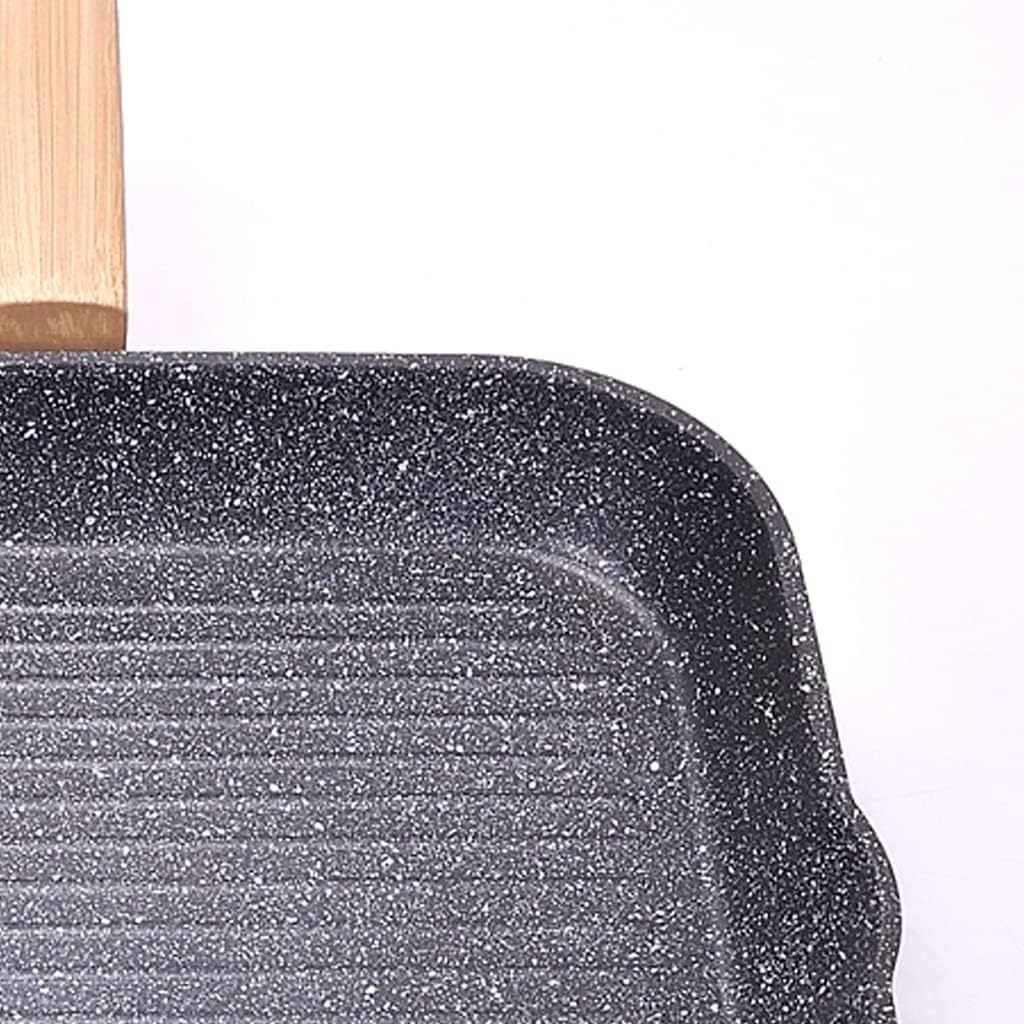 ALLUFLON Etnea Wood Edition Grillpfanne, Aluminium, schwarz, 28/28 cm