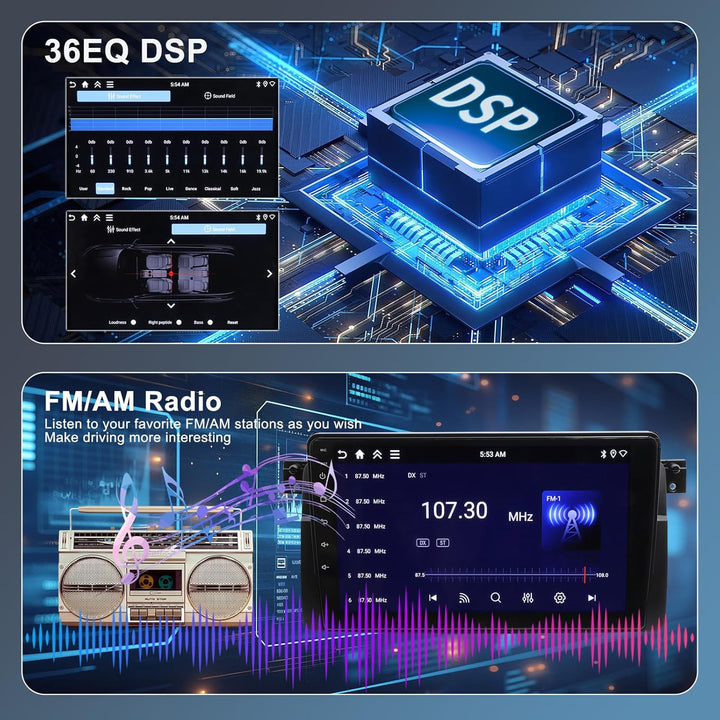 ASVEGE 9" Android 14 Auto Radio für VW Golf 5/6/7 Passat B6/B7 Tiguan Touran | 4+64GB | Wireless Car