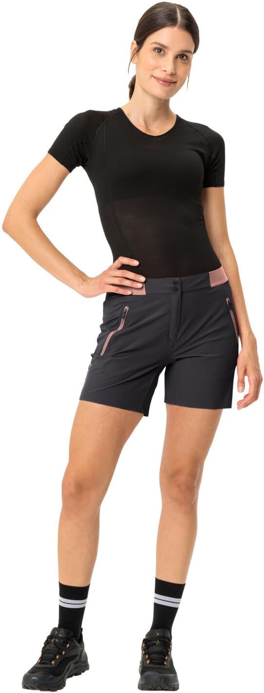 VAUDE Damen Hose Women's Scopi Lw Shorts Ii, 36 Black/Soft Rose