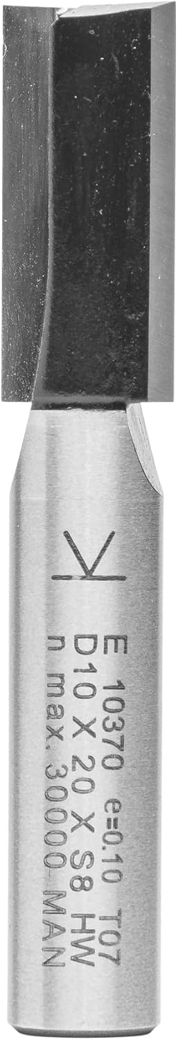 ENT 10370 Nutfräser HW, Schaft (S) 8 mm, Durchmesser (D) 10 mm, NL 20 mm, SL 32 mm, GL 52 mm D=10 /