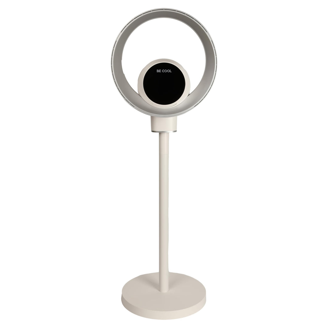 Be Cool Design-Standventilator mit WiFi – unsichtbarer Flügel, LED-Beleuchtung, Touch-Bedienfeld + L