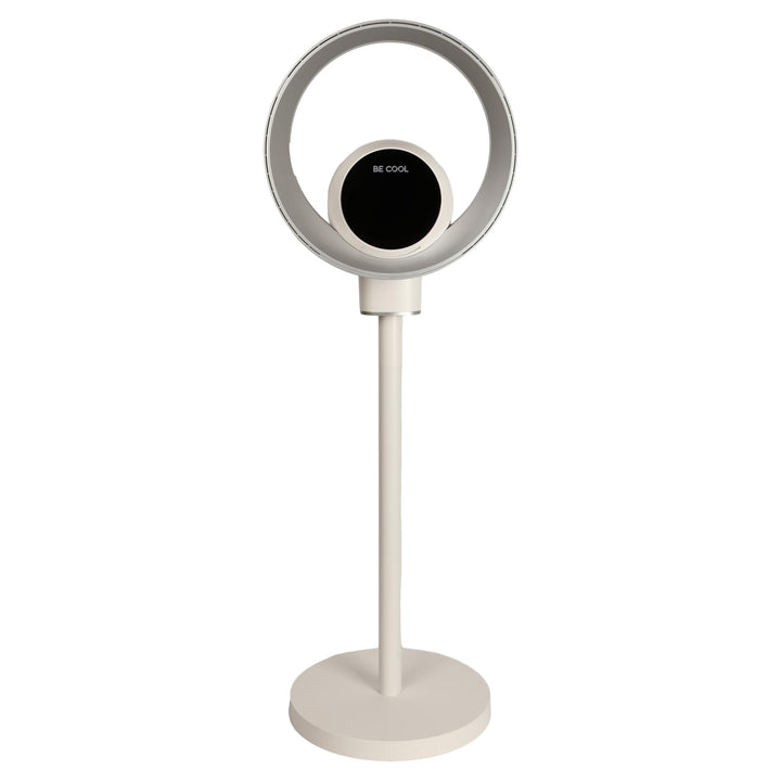 Be Cool Design-Standventilator mit WiFi – unsichtbarer Flügel, LED-Beleuchtung, Touch-Bedienfeld + L