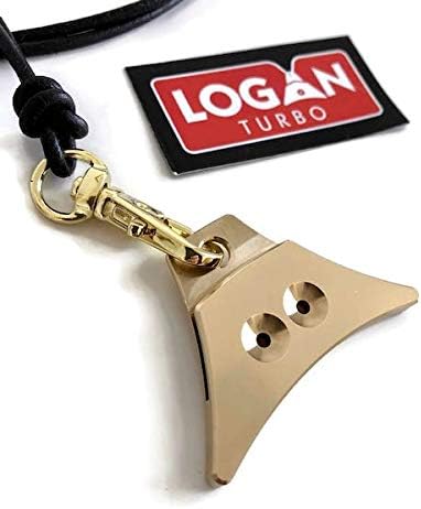 Logan Turbo Solid Brass Whistle & Nappa Leather Lanyard
