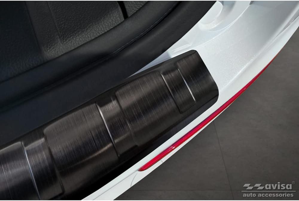 Avisa Schwarz Edelstahl Heckstossstangenschutz kompatibel mit SsangYong Rexton (YK) Facelift 2021- '