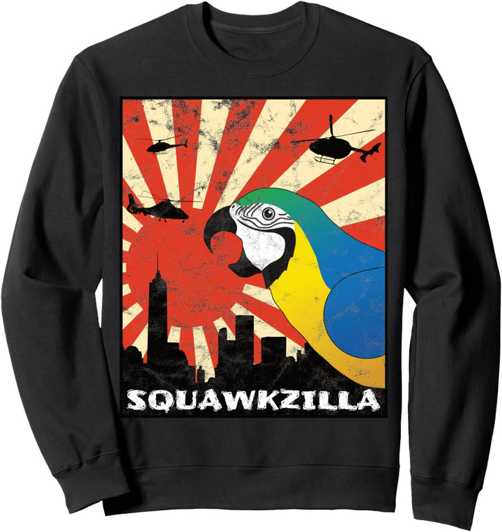 Squawk Zilla Gelbbrustara Parrot Squawking Kawaii Sweatshirt