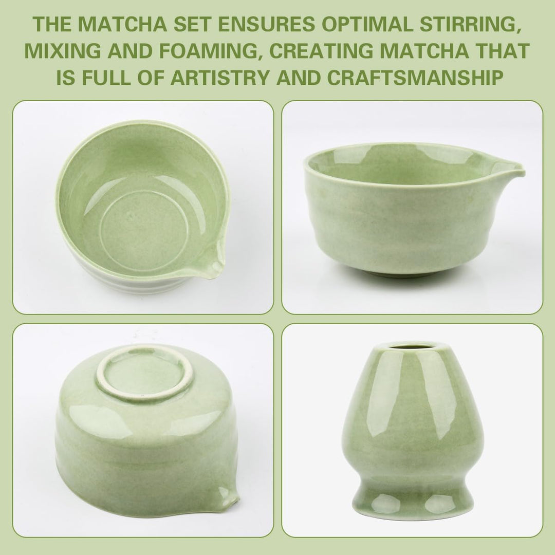 Matcha Set mit Matcha Besen Matchas Schale, Besenhalter, Matcha-Rührer-Sets, Matcha-Whisk Set für Di
