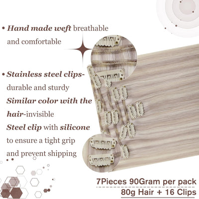 Hetto Blond Clip in Echthaar Extensions Remy Clip in Extensions Echthaar Naturlich Clip in Extension