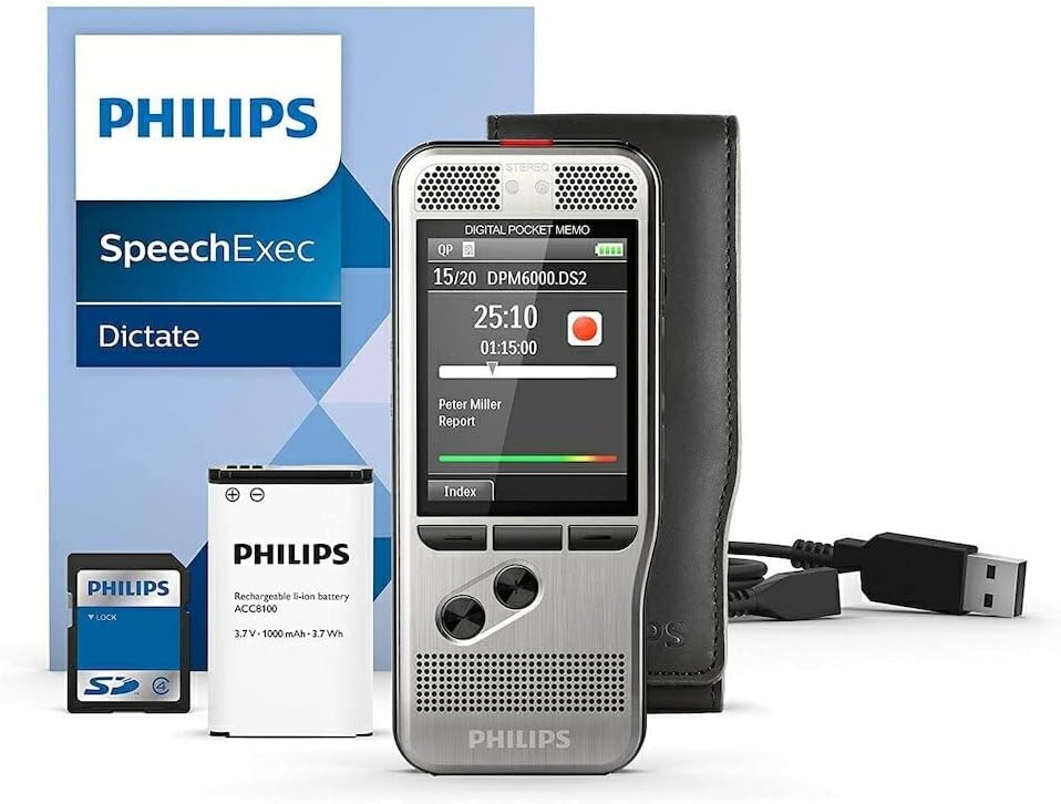 Philips DPM6000 Digitales Diktiergerät Aufnahmegerät, alte Software Version 04/17, alte Software Ver