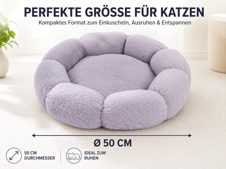 Hundebett Katzenbett 50 cm Waschbar flauschig orthopädische Hundebetten grosse und kleine Hunde Katz