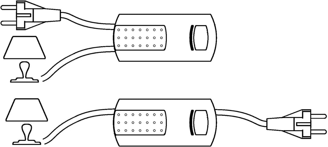 EHMANN 2620x0700 Schnurdimmer T26.07 schwarz, Phasenanschnitt, 230V, 50Hz, Leistung: LED 3-35 W, 7-1