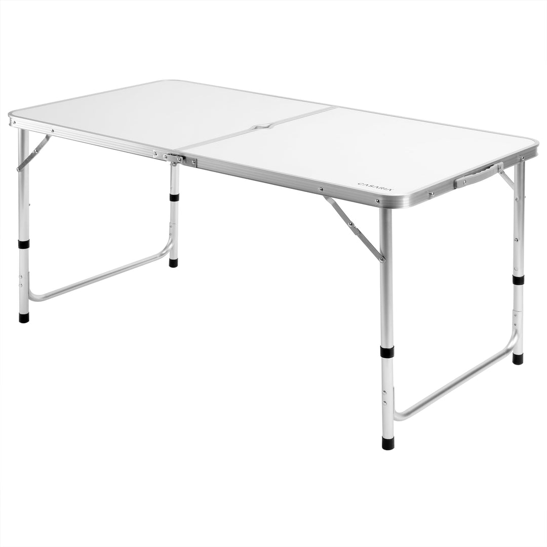 CASARIA® Campingtisch klappbar Camping Beine höhenverstellbar Klapptisch Alu 120x60cm Tragegriff Kof