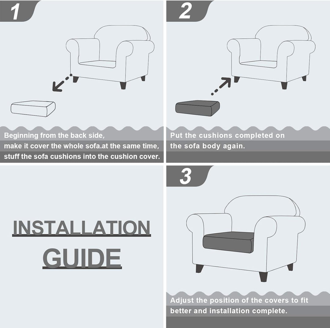 TAOCOCO Sofa Sitzkissenbezug, Elastischer Sofa Sitzkissenbezüge, Ajustable, Waschbar, Protection Meu
