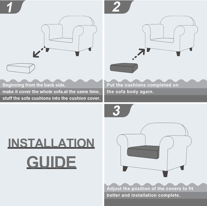 TAOCOCO Sofa Sitzkissenbezug, Elastischer Sofa Sitzkissenbezüge, Ajustable, Waschbar, Protection Meu