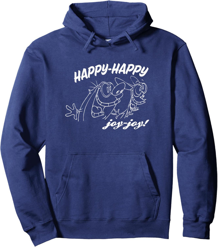 Ren and Stimpy Happy Outline Pullover Hoodie