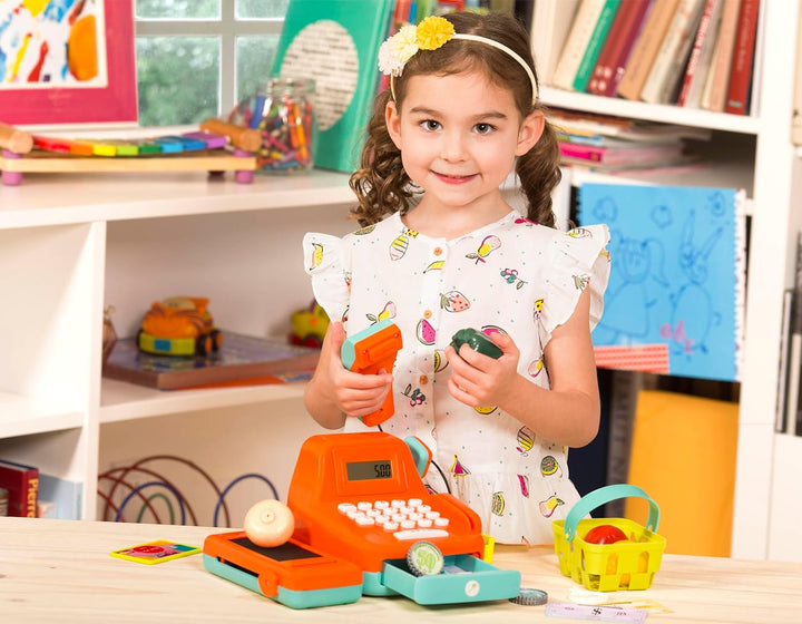 Battat Spielkasse Kinder mit Scanner und Sound, Kasse Spielzeug, Spielzeugkasse, elektronische Super