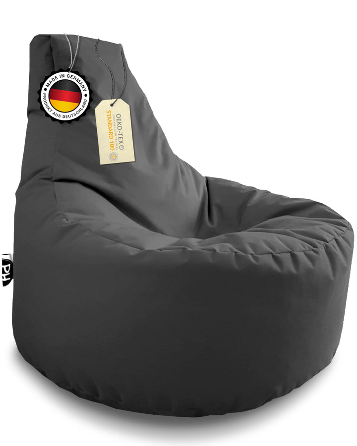 PATCH HOME Gamer Sessel Sitzsack Beanbag in 2 verschiedenen Grössen und 25 XXL - 80cm Durchmesser, 3