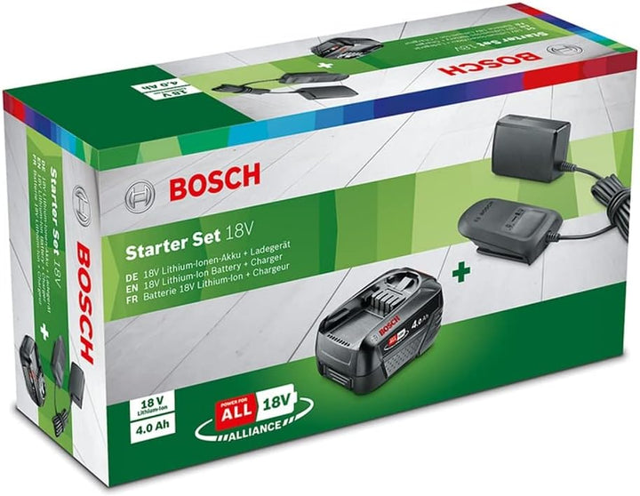 Bosch Bosch Bosch Akku und Ladegerät Starter Set 18V (4,0 Ah Akku, AL18V-20 Ladegerät, 18 Volt Syste