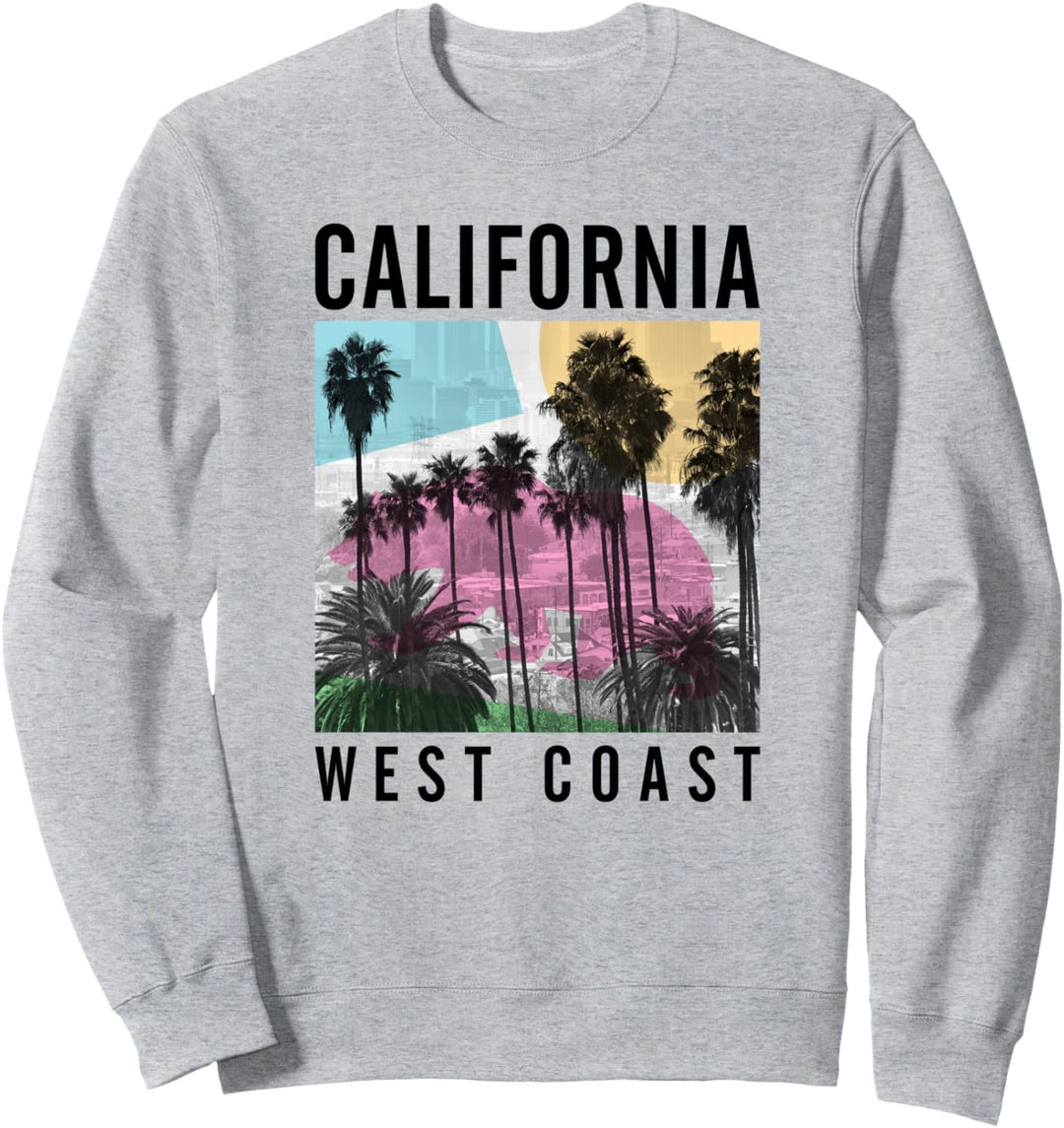 Trendy California West Coast Palm Trees Poster Sweatshirt