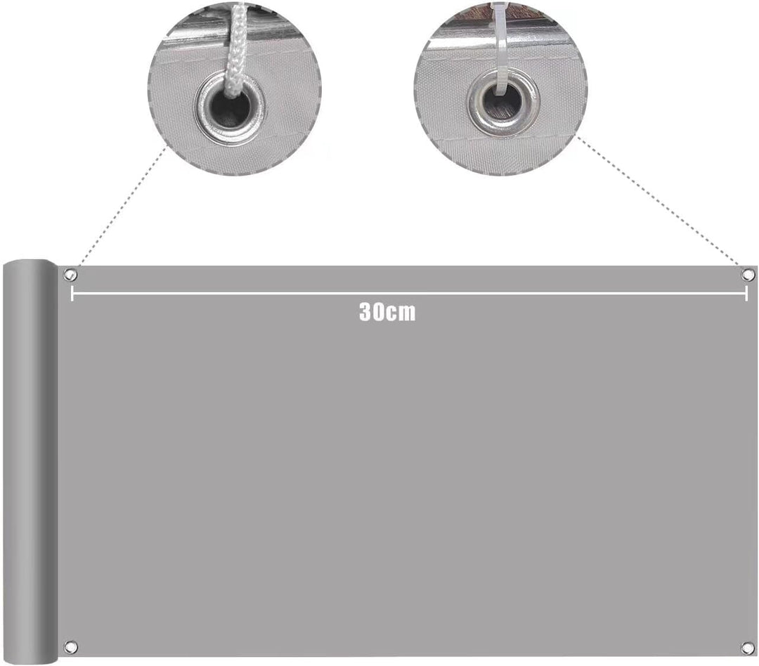 WEALSFUN Balkonabdeckung (390Grössen & 8 Farben) Balkonverkleidung Ohne Bohren blickdichte Wind UV-S