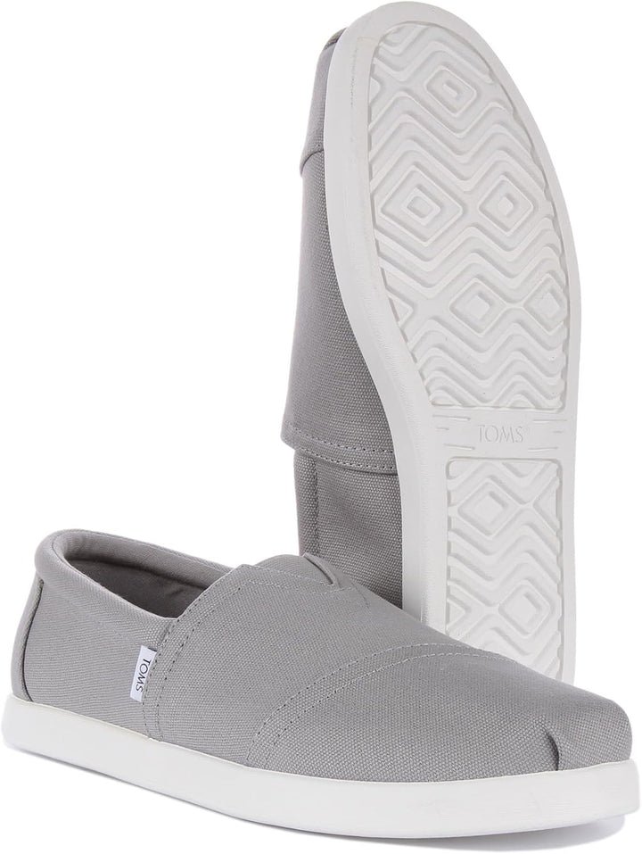 TOMS Herren Alp FWD Flacher Slipper 46 EU Grau Recycelte Baumwollleinwand, 46 EU Grau Recycelte Baum