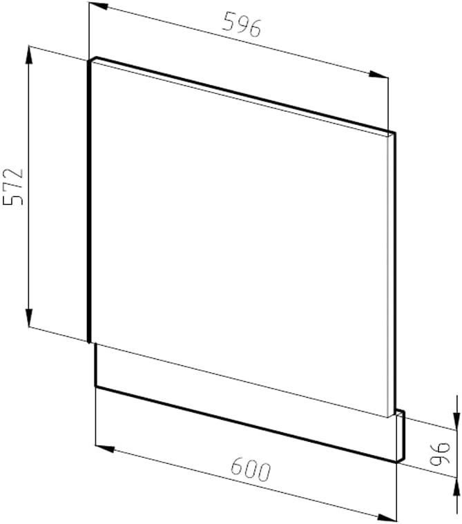 Vicco Frontblende R-Line, Weiss Hochglanz/Weiss, 60 cm ohne Arbeitsplatte Weiss Hochglanz Geschirrsp