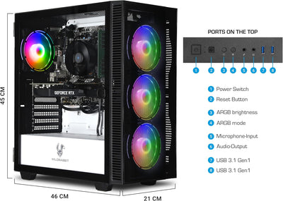 Ankermann Business Gaming V2 PC | AMD Ryzen 5 4500 | GTX 1650 | 16GB RAM | 1TB M.2 SSD | Wild Rabbit