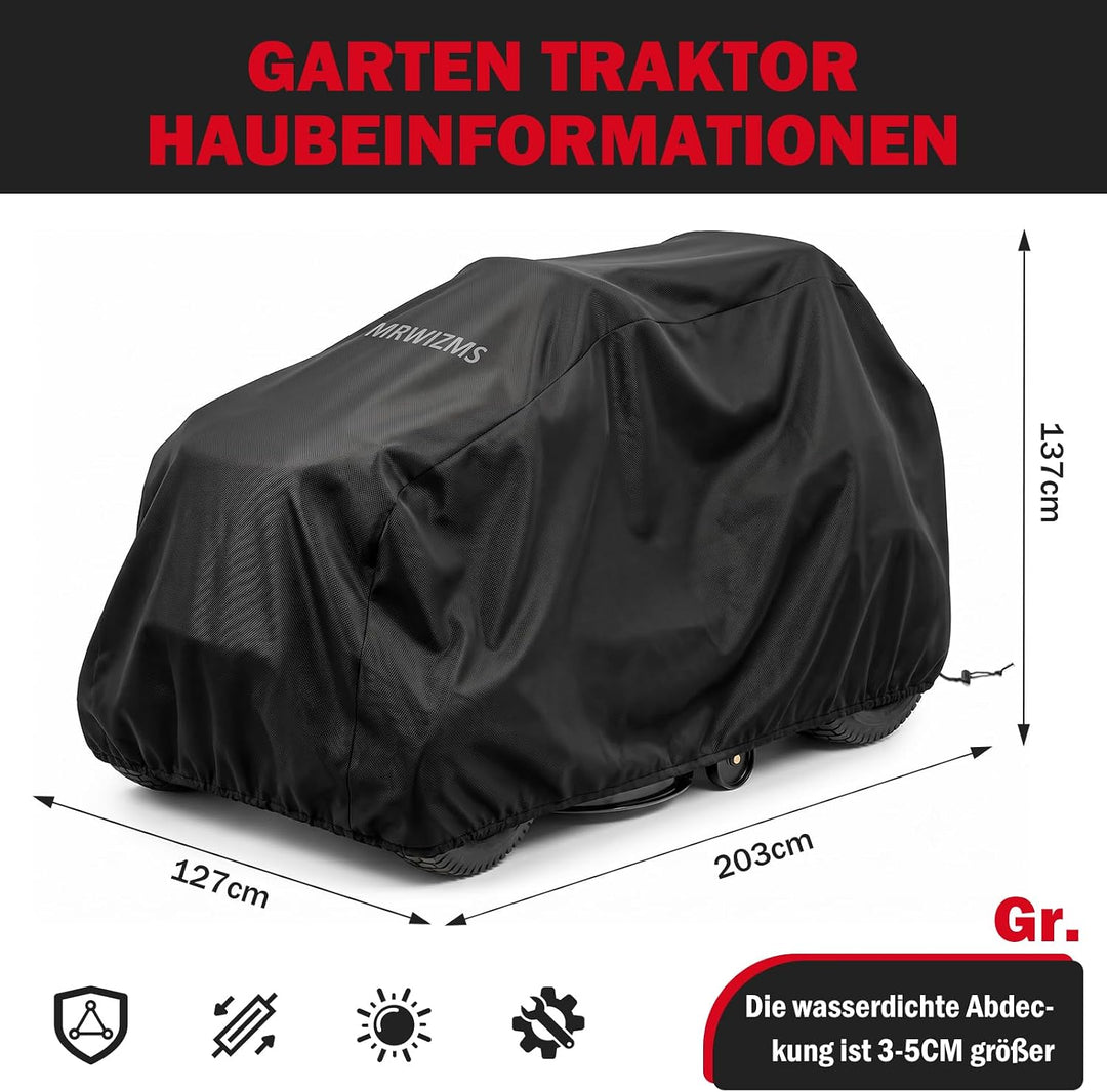 Abdeckplane rasentraktor, Rasentraktor abdeckplane, Rasenmäher abdeckung, 420D winddichte, Regendich