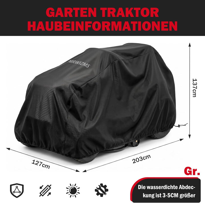 Abdeckplane rasentraktor, Rasentraktor abdeckplane, Rasenmäher abdeckung, 420D winddichte, Regendich