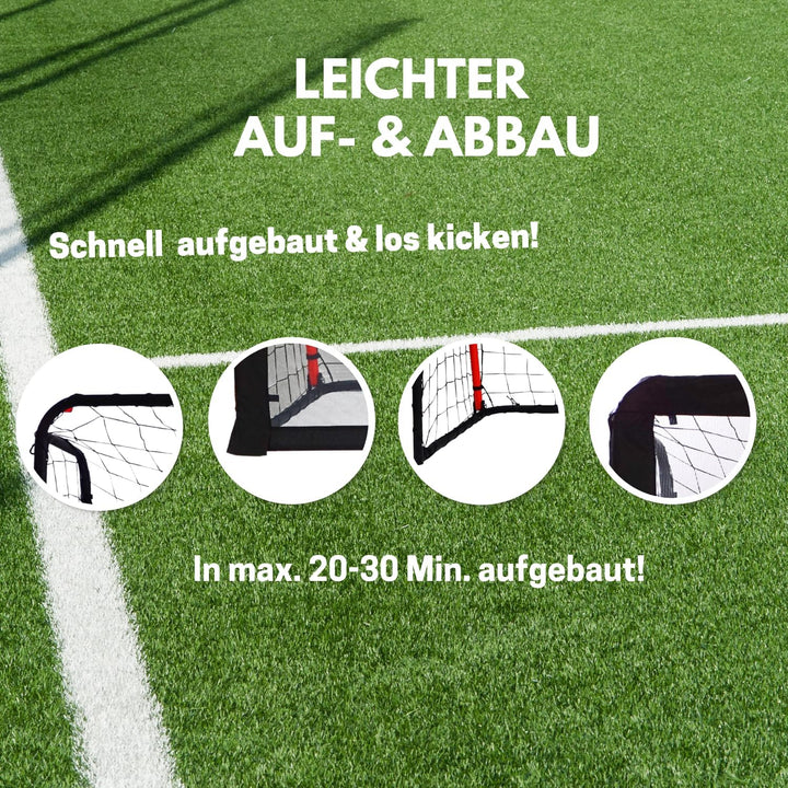 Best Sporting Rebound Fussballtor I Fussball Tor 213 cm x 153 cm x 76 cm I Fussballtor gross I Hochw