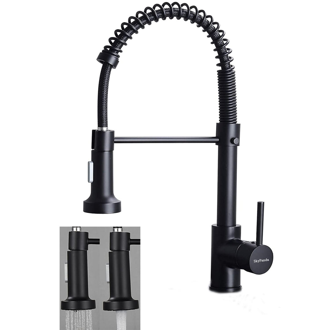 Wasserhahn Küche, Küchenarmatur 360° drehbar mit herunterziehbarem Sprühkopf,Kupfermaterial,Mischbat