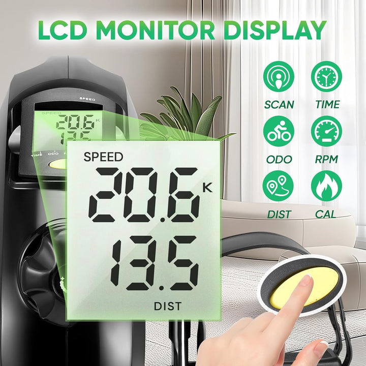 Towwoo Pedaltrainer, Leiser Arm und Beintrainer Senioren, Mini Heimtrainer mit LCD Display, Fahrrad