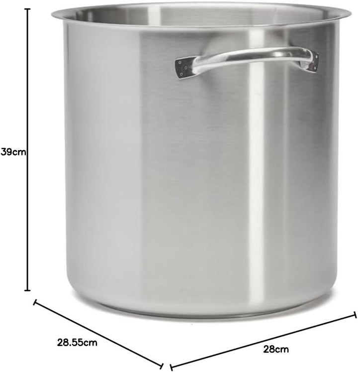 De Buyer - Kochtopf ohne Deckel aus Edelstahl Prim'APPETY – 28 cm – ohne PFAS, Edelstahl 18/10 in Pr