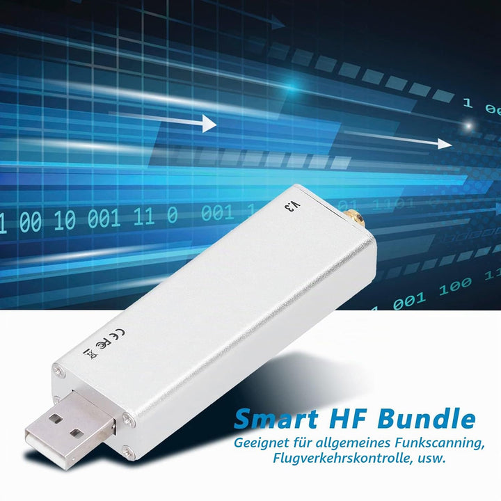 V3 R820T2 RTL2832U RTL-SDR Blog V3 R820T2 RTL2832U mit Dipol-Antennen-Kit, RTL SDR 1PPM TCXO HF Bias