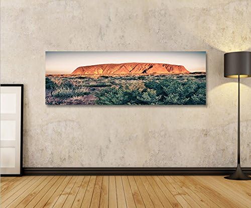 islandburner Bild Bilder auf Leinwand Ayers Rock Uluru Australien Panorama XXL Poster Leinwandbild W