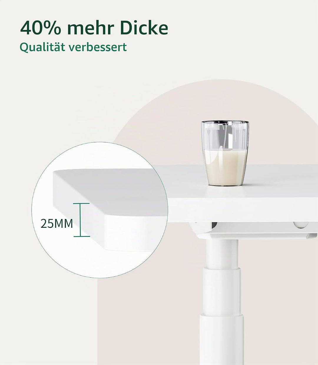 MAIDeSITe Tischplatte 140x70 cm Schreibtischplatte 25 mm stark - DIY Stabile Bürotischplatte – Perfe