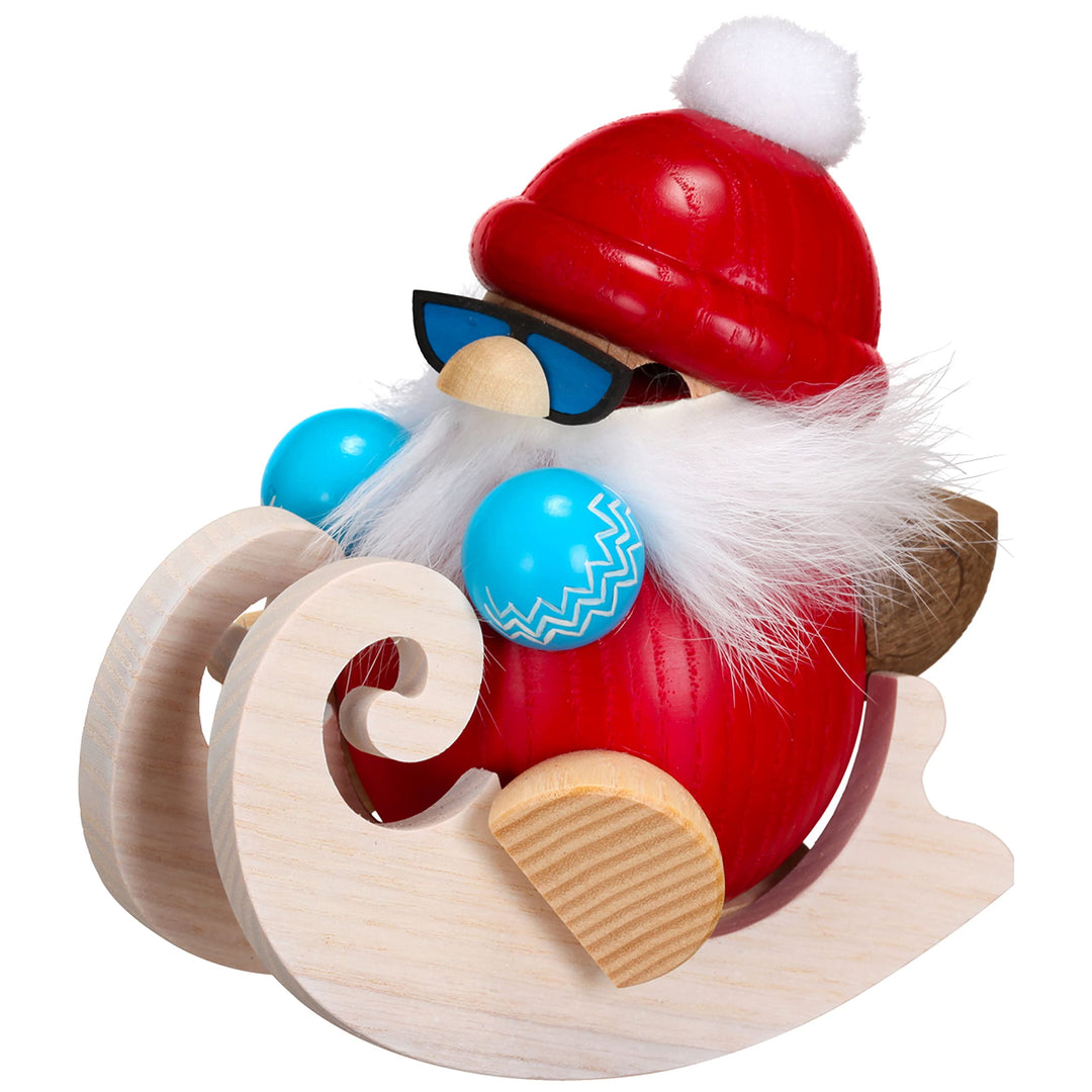 Seiffener Volkskunst | Kugelräucherfigur | Nikolaus 12 cm | Räuchermann | Räuchermännchen aus Seiffe