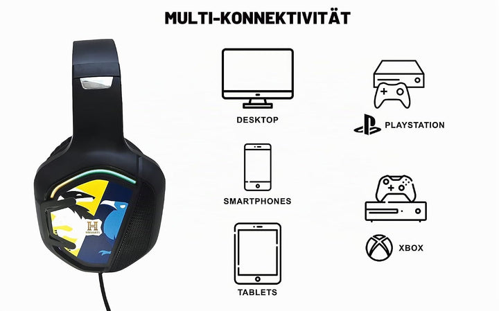 Lexibook Warner - Harry Potter Gaming-Headset - Immersive Gaming, kabelgebundener Stereosound, faltb