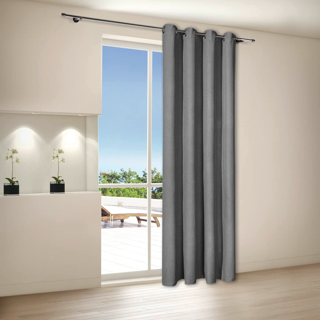 Happy Home Ösenschal Claudius Blickdicht B/H: 140 x 235 cm (grau), Grau