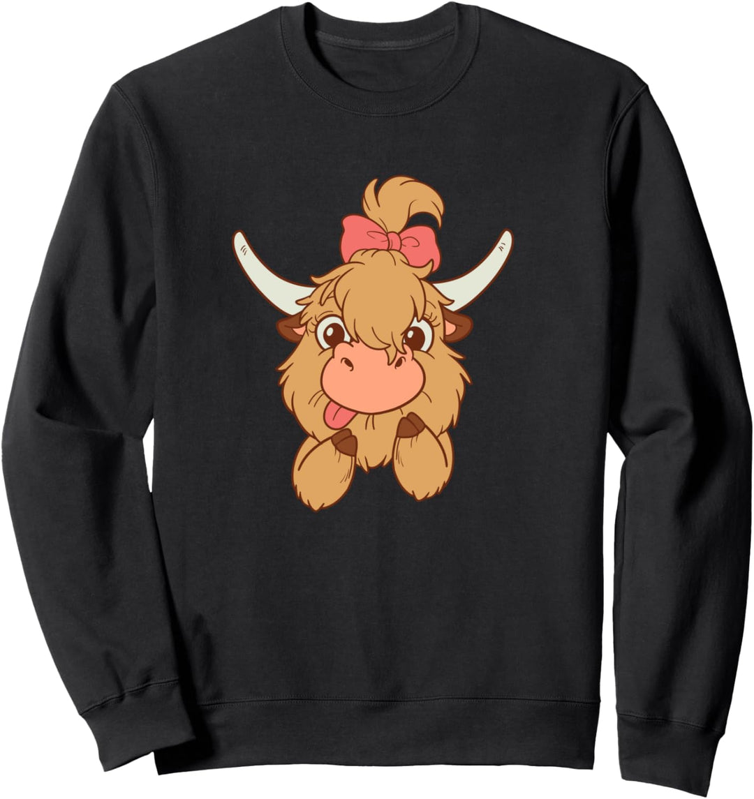 Highland Cow Farmers Longhorn für Damen Sweatshirt