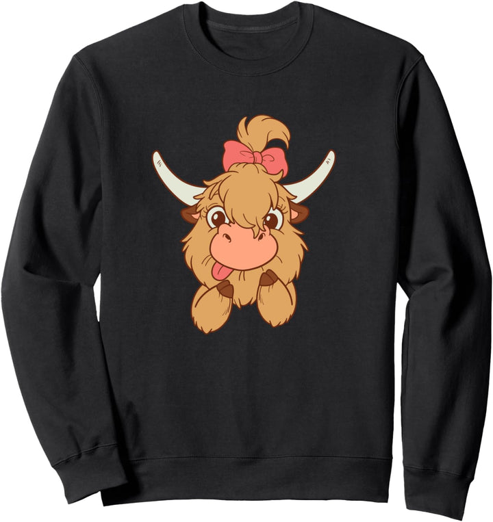 Highland Cow Farmers Longhorn für Damen Sweatshirt