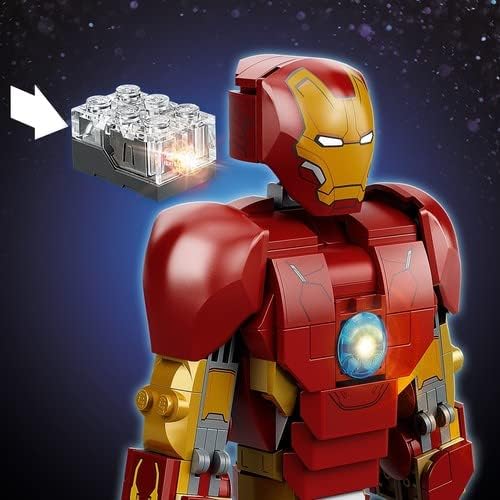 LEGO 76206 Marvel Iron Man Figur, Spielzeug- und Deko-Modell zum Sammeln und Bauen für Kinder ab 9 J