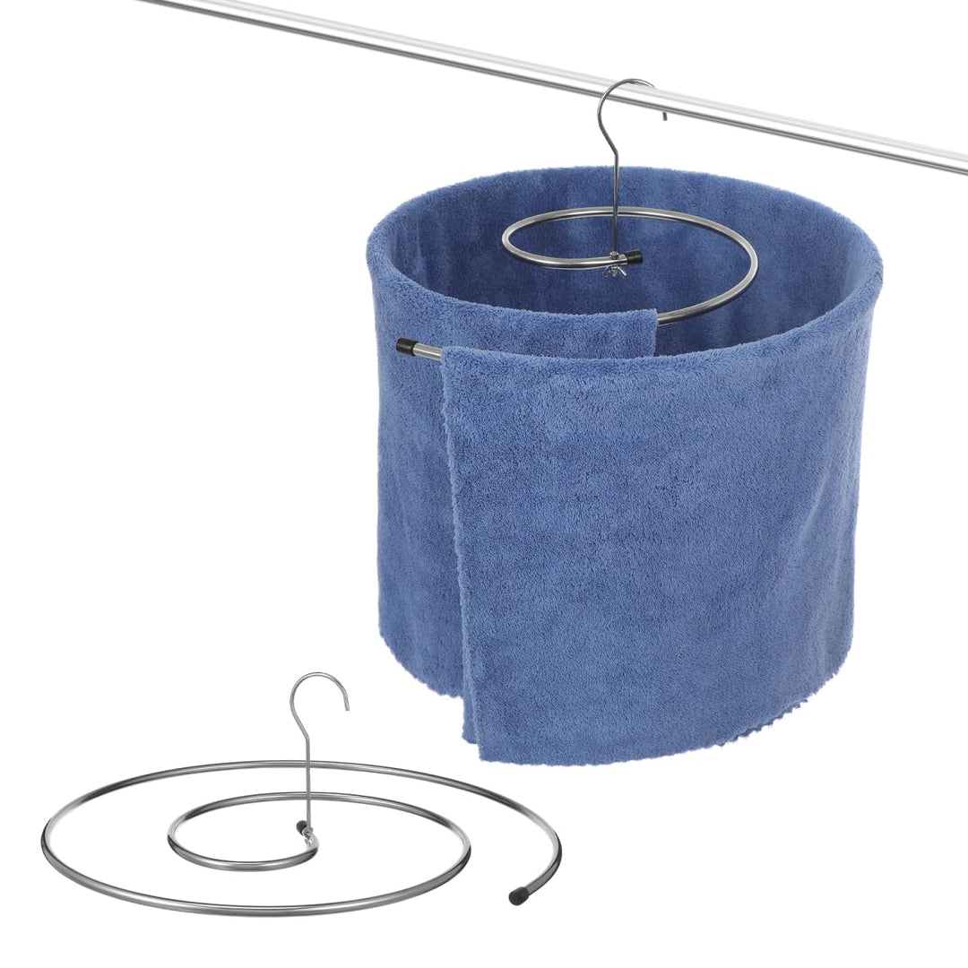 Hemobllo Spiral-Wäscheständer 2er-Pack Ø 40 cm, 10 mm Edelstahl, bis 10 kg, platzsparend & schnell t